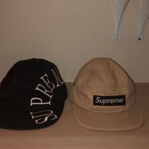 Two Ss18 supreme hats.